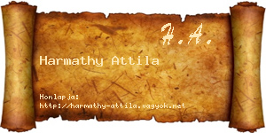 Harmathy Attila névjegykártya