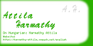 attila harmathy business card
